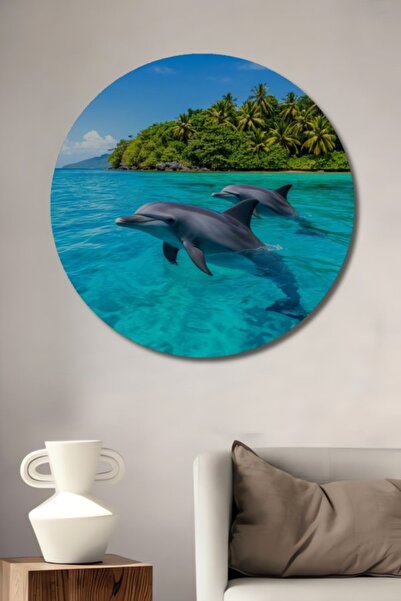 Teona Ahşap Εκτύπωση σε Στρογγυλό Ξύλινο Διακοσμητικό Πίνακα  "Ο Χορός των Δε...