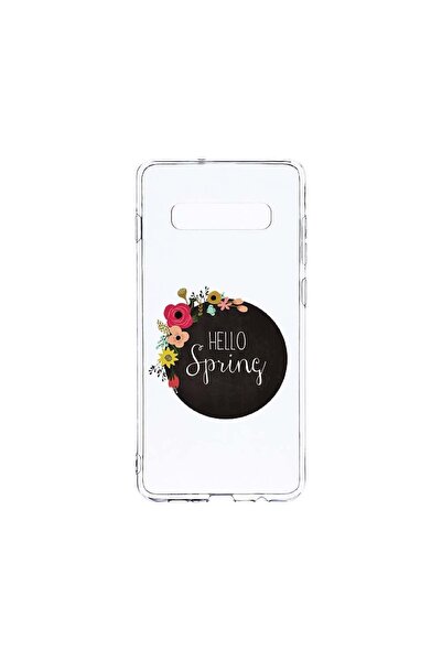 bestcase Διαφανής Θήκη Σιλικόνης 2MM, Συμβατή με Samsung Galaxy S10, Hello Sp...