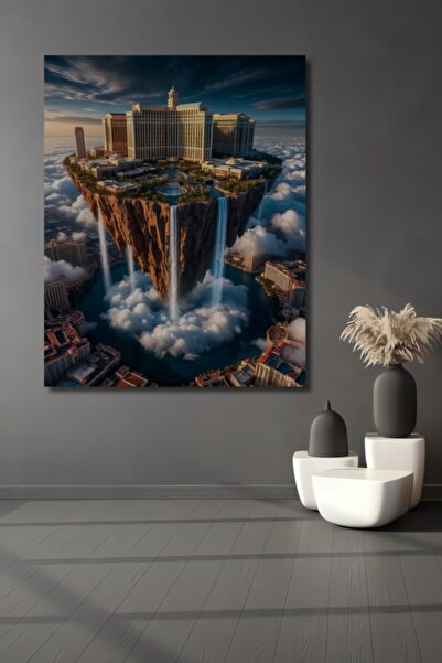 Teona Ahşap Ξύλινο διακοσμητικό τραπέζι ψηφιακής τέχνης με θέα στην ιπτάμενη ...