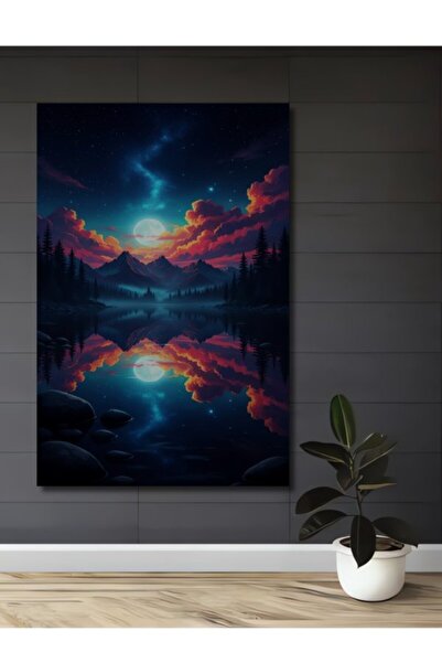 Teona Ahşap Πανέμορφο Σκηνικό του Φεγγαριού Ψηφιακή Εκτύπωση Ξύλινο Διακοσμητ...