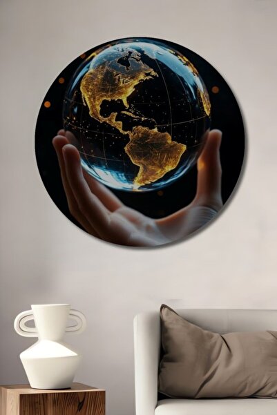 Teona Ahşap Φωτεινός κόσμος στα χέρια σας Μοντέρνα Τέχνη Ξύλινο Διακοσμητικό ...