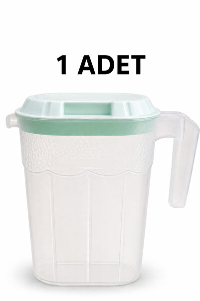 miras home 2 Litre Renkli Kapaklı Şeffaf Sürahi (Farklı Renk Kapak Gönderileb...