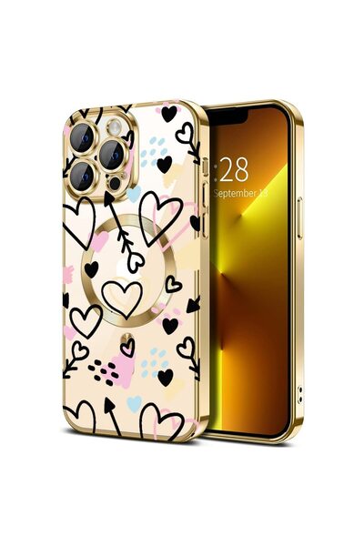 bestcase Πολυτελής Θήκη MagSafe, Συμβατή με Apple iPhone 16 Pro, Ρομαντικό σχ...