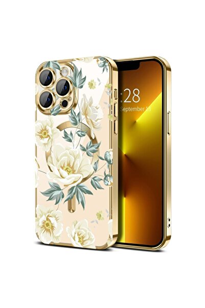 bestcase Πολυτελής Θήκη MagSafe, Συμβατή με Apple iPhone 16 Pro, Φλοράλ Σχέδι...