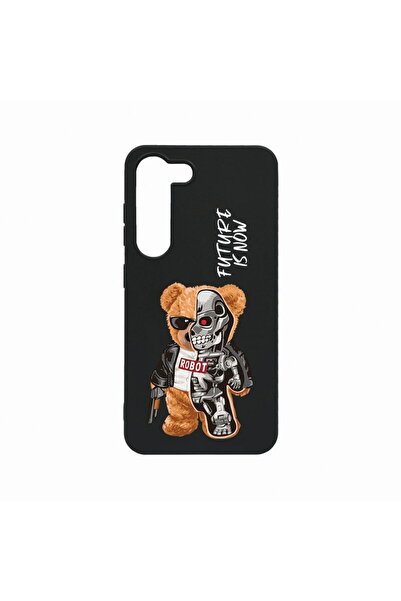 bestcase Θήκη, Συμβατή με Samsung Galaxy S23, Μισό Ρομπότ Μισό Αρκουδάκι, Ανθ...