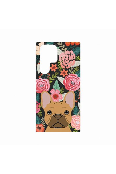 bestcase Θήκη, Συμβατή με Samsung Galaxy S23 Ultra, Σχέδιο Σκύλος και Λουλούδ...