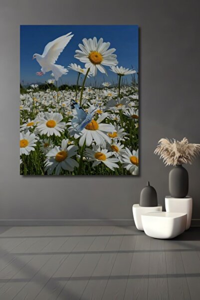 Teona Ahşap Ξύλινο διακοσμητικό τραπέζι με εμφάνιση ακουαρέλας σε στυλ Λευκού...