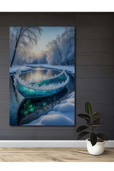 Teona Ahşap Μαγικό Χειμερινό Σκάφος με Ξύλινη Διακοσμητική Επιφάνεια σε Στυλ ...