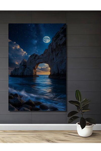 Teona Ahşap Φως του φεγγαριού, Βενετία, αψιδωτό ανάγλυφο τοπίο, ελαιογραφία, ...