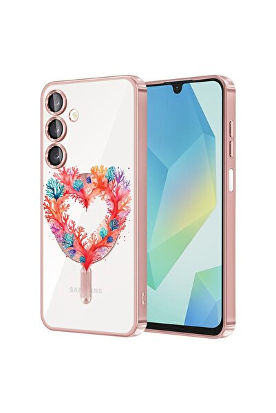 bestcase Πολυτελής Θήκη MagSafe, Συμβατή με Samsung Galaxy A55, Κοραλλί Καρδι...