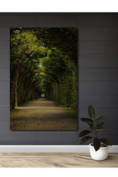 Teona Ahşap Πράσινος Τούνελ του Δάσους, Ξύλινο Διακοσμητικό Τραπέζι με Εφέ Ελ...