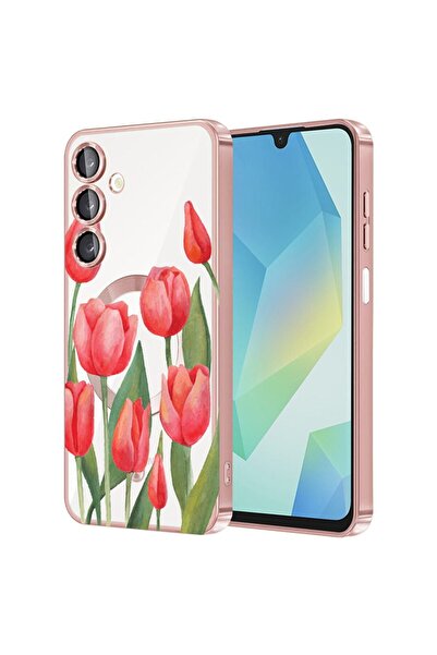 bestcase Πολυτελής Θήκη MagSafe, Συμβατή με Samsung Galaxy A36, Κόκκινες Τουλ...