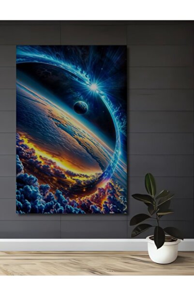 Teona Ahşap Διακοσμητικός ξύλινος πίνακας ζωγραφικής με εφέ ελαιογραφίας, Καθ...