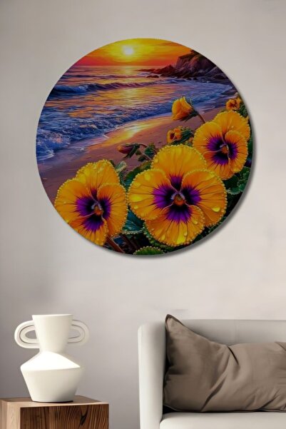 Teona Ahşap Η Μαγεία του Στρογγυλού Ήλιου: Πολύχρωμο Ανθισμένο Παραθαλάσσιο Τ...