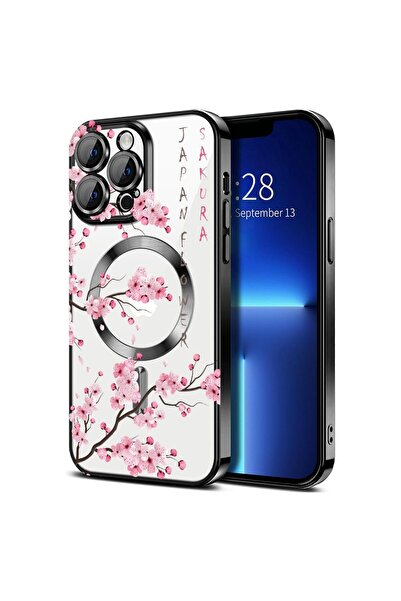 bestcase Πολυτελής Θήκη MagSafe, Συμβατή με Apple iPhone 15 Pro, Κερασόφλορα ...