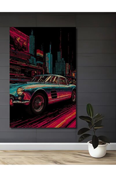 Teona Ahşap Νοσταλγική Κλασική Ξύλινη Διακοσμητική Ζωγραφική με Ελαιογραφία Α...