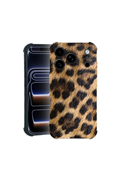 bestcase Θήκη TPU Pro Shock συμβατή με Apple iPhone 17 Pro, με σχέδιο λεοπάρ,...