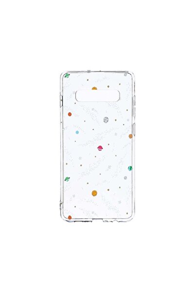 bestcase Διαφανής Θήκη Σιλικόνης 2MM, Συμβατή με Samsung Galaxy S10, Σύμβολα ...