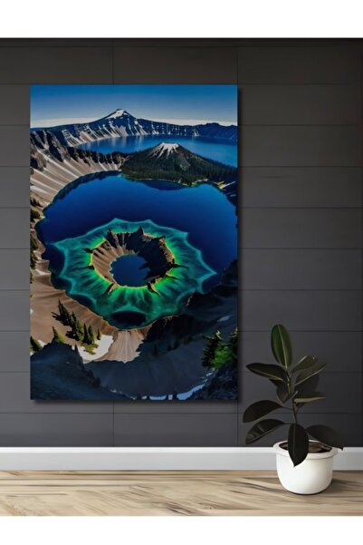 Teona Ahşap Γοητευτικό Ξύλινο Διακοσμητικό Τραπέζι με Θέα στην Λίμνη Κρατέρ γ...