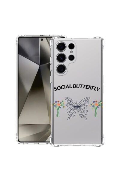 bestcase Θήκη για Samsung Galaxy S22 Ultra, Αντικραδασμική 1.5MM, Social Butt...