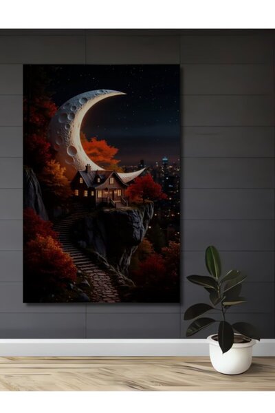 Teona Ahşap Moonlight House Ξύλινο Διακοσμητικό Τραπέζι για το Σπίτι, την Είσ...