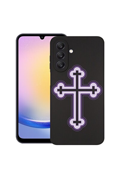 bestcase Θήκη για Samsung Galaxy A36, Μωβ Σταυρός, Λεπτή Σιλικόνη 0.8MM, Αντι...