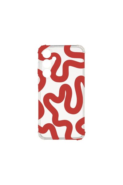 bestcase Θήκη για Samsung Galaxy A16, Αντικραδασμική 1.5MM, Κόκκινη Αφηρημένη...