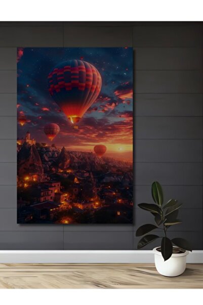 Teona Ahşap Διακοσμητικό ξύλινο τραπέζι με ελαιογραφία με θέμα το αέριο-θερμό...