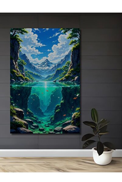 Teona Ahşap Μαγεμένα Βουνά και Καθαρά Νερά Ψηφιακή Τέχνη Ξύλινο Διακοσμητικό ...