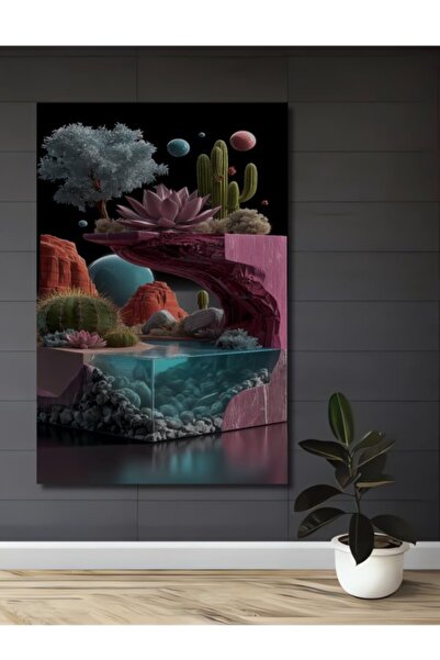 Teona Ahşap Σουρεαλιστική Πεδία, Άγρια Φύση, Μίνι Κόσμος, Ξύλινο Διακοσμητικό...