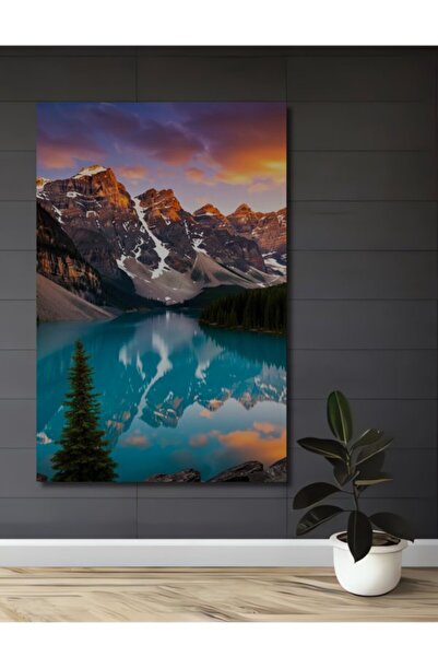 Teona Ahşap Ξύλινο Διακοσμητικό Τραπέζι με Θέα Τυρκουάζ Λίμνη για Σπίτι, Είσο...