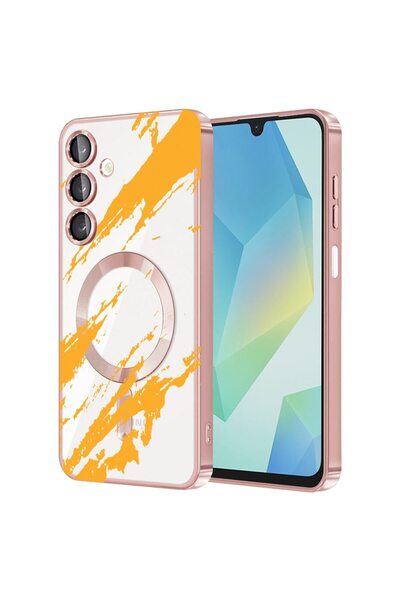 bestcase Πολυτελής Θήκη MagSafe, Συμβατή με Samsung Galaxy A56, Χρυσές Ρίγες,...