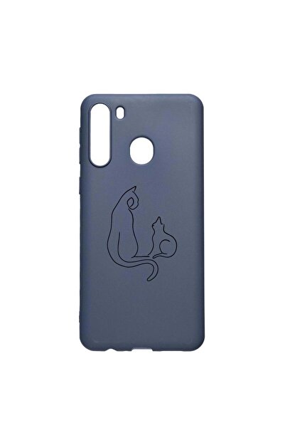 bestcase Θήκη σιλικόνης συμβατή με Samsung Galaxy A21, Αφηρημένη Γάτα, ανθεκτ...