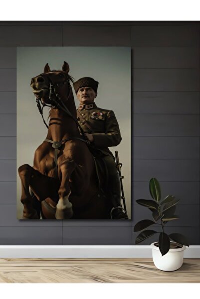 Teona Ahşap Μουσταφά Κεμάλ Ατατούρκ Ζωγραφική με λαδομπογιά με εμφάνιση ιππασ...