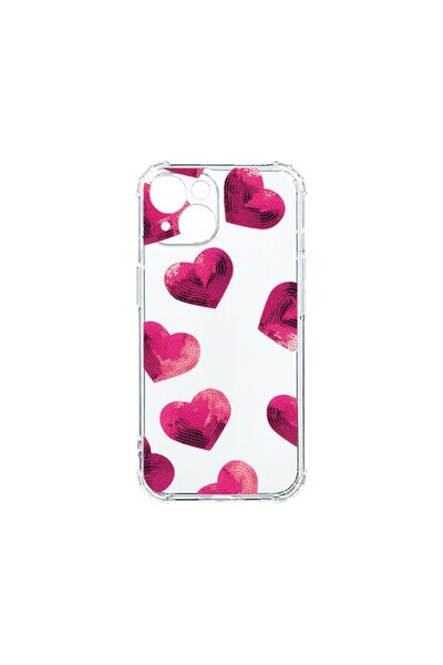bestcase Husa Anti Shock 1.5MM, Compatibila Cu Apple iPhone 14, Heart Pattern...