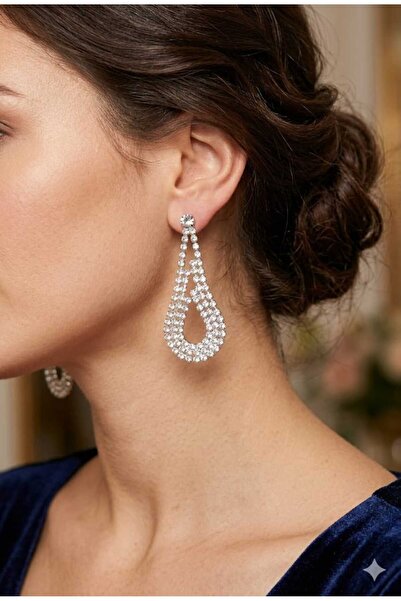 KLC TAKI Women's Dangle Zircon Stone Earrings Evening Dress Daily Wedding Eng...