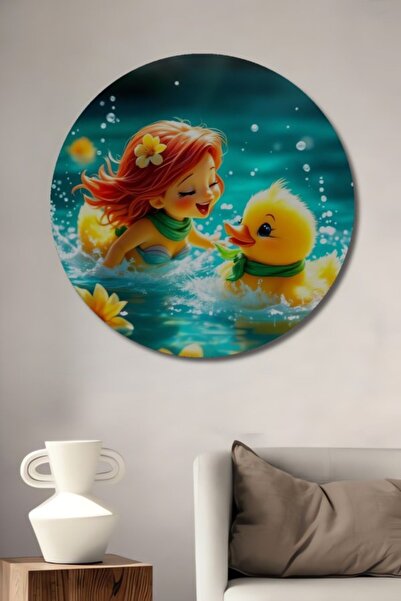 Teona Ahşap Στρογγυλό χαριτωμένο ξύλινο πίνακα ζωγραφικής με ψηφιακή εκτύπωση...