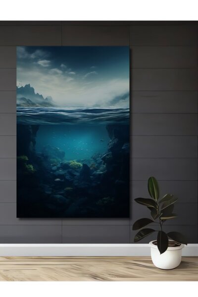 Teona Ahşap Θέα Βουνών Υποθαλάσσιας Περιοχής Ψηφιακή Εκτύπωση Ξύλινο Διακοσμη...