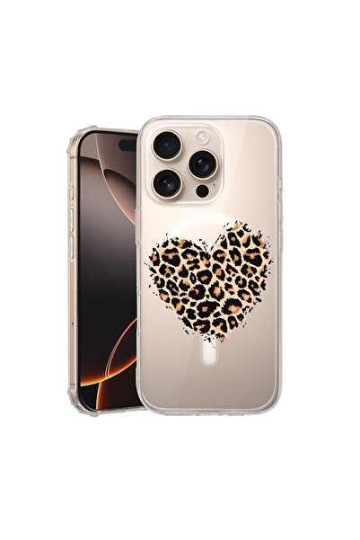 bestcase ¬Æ Husa pentru Apple iPhone 16 Pro, MagSafe Anti Shock, Leopard Hear...