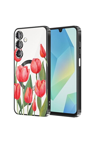 bestcase Πολυτελής Θήκη MagSafe, Συμβατή με Samsung Galaxy A36, Κόκκινες Τουλ...