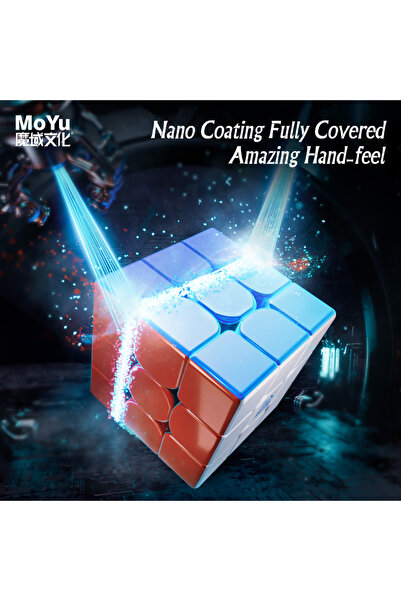 Moyu Weilong wrm v9 3x3 Manyetik Rubik Küp - 20M Ball Core + UV Kaplama + Maglev