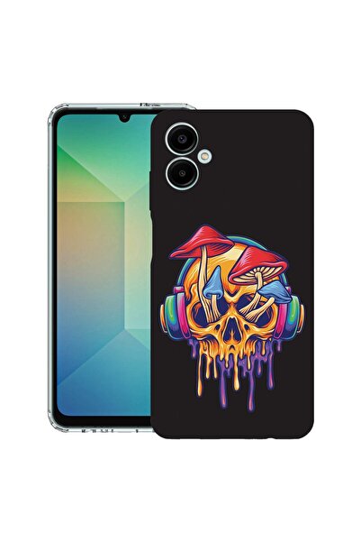 bestcase Калъф за Samsung Galaxy A06 5G, Удароустойчив 1.5ММ, Дизайн Череп и ...