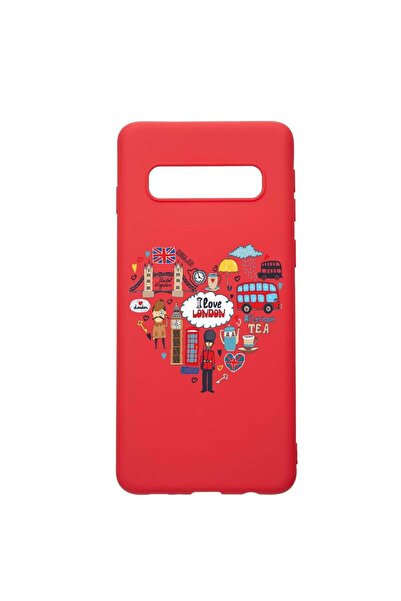 bestcase Θήκη σιλικόνης συμβατή με Samsung Galaxy S10 Plus, Αγαπώ το Λονδίνο,...
