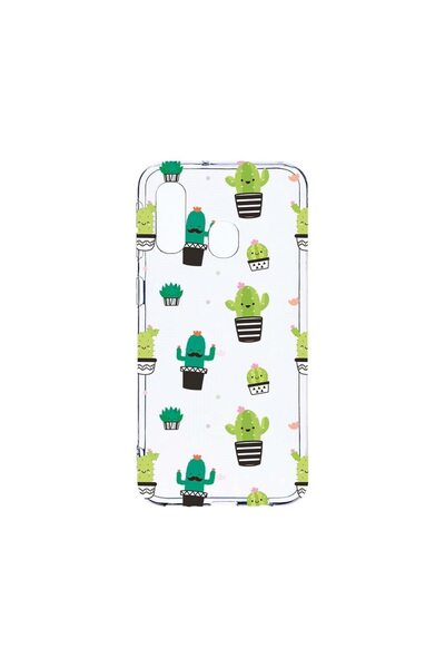 bestcase Διαφανής Θήκη Σιλικόνης 2MM, Συμβατή με Samsung Galaxy A40, Κάκτος, ...