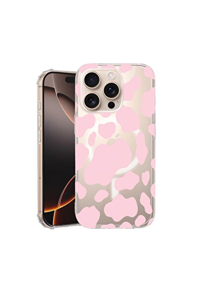 bestcase Husa pentru Apple iPhone 16 Pro Max, MagSafe Anti Shock, Pink Cow, P...
