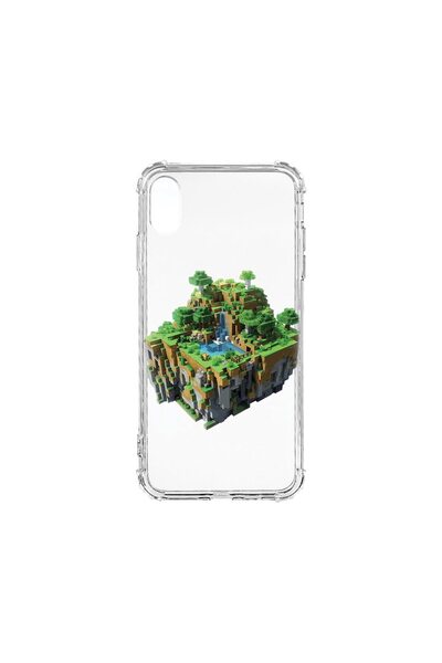 bestcase Husa Αντικραδασμική 1.5MM, συμβατή με Apple iPhone XR, Minecraft Wor...