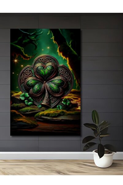 Teona Ahşap Σύμβολο της Πράσινης Τύχης, Ξύλινο Διακοσμητικό Τραπέζι για Σπίτι...