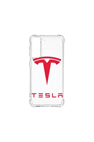 bestcase Husa Antișoc 1.5MM, Compatibilă cu Samsung Galaxy S22, Logo Tesla Ro...