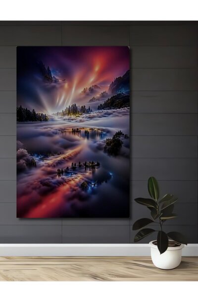 Teona Ahşap Η ηχώ των μυστηριώδους σύννεφων Ψηφιακή Τέχνη Ξύλινο Διακοσμητικό...