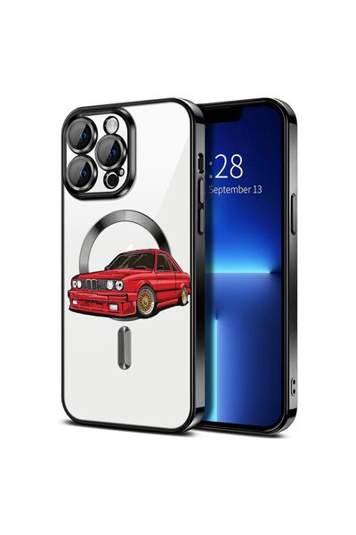 bestcase Πολυτελής Θήκη MagSafe, Συμβατή με Apple iPhone 13 Pro, Στυλ Κόκκινο...